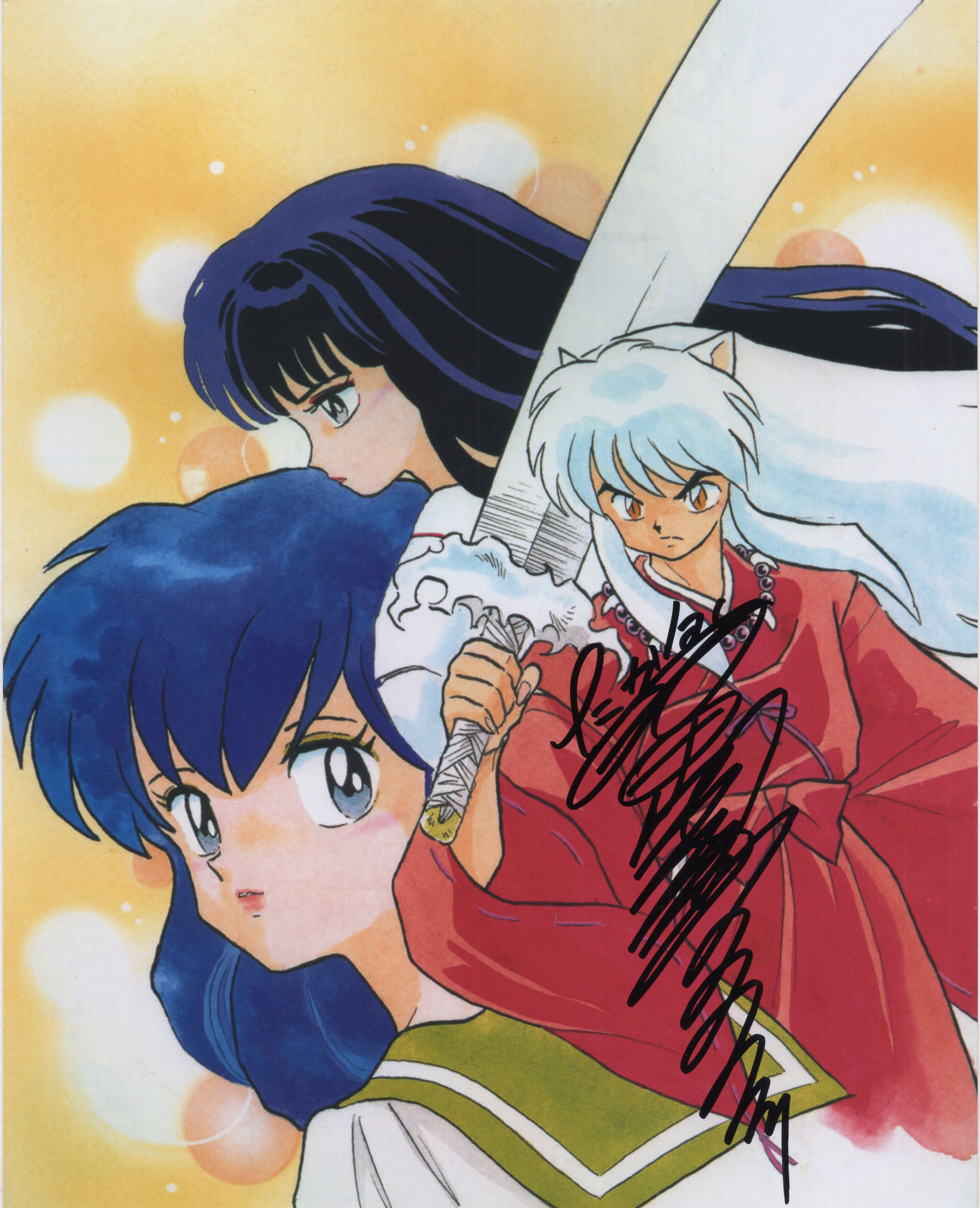 Rumiko Takahashi signed Inuyasha photo with coa