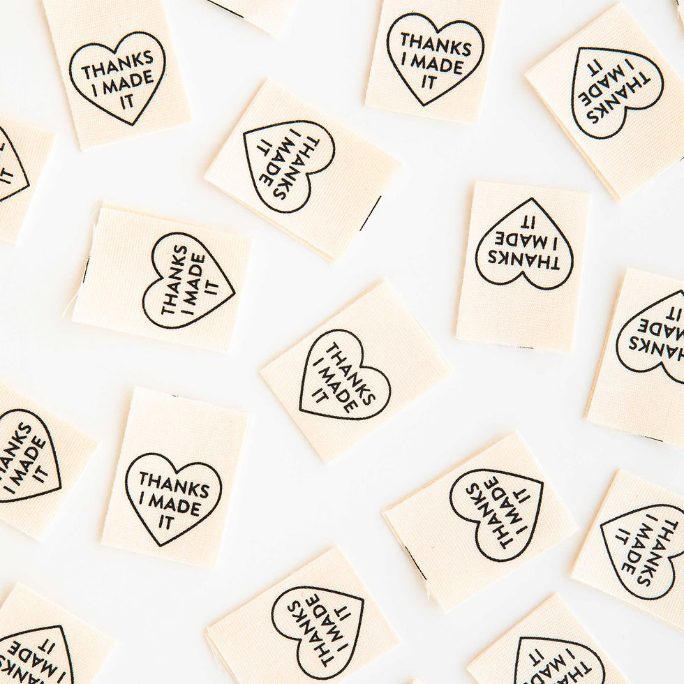 Thumbnail: "Thanks I Made It" heart organic cotton tags