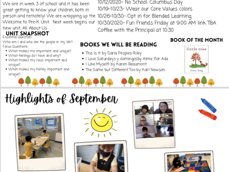 Pre-K October Newsletter