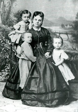 Johanna z dziećmi latem 1864 roku