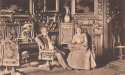 Johanna i Hans Ulrich Schaffgotsch siedzą w rogu SALI RYCERSKIEJ.