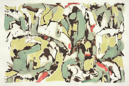 Presence: Untitled July, 2025, 19" x 26", encaustic on Rives BFK, $1,600.