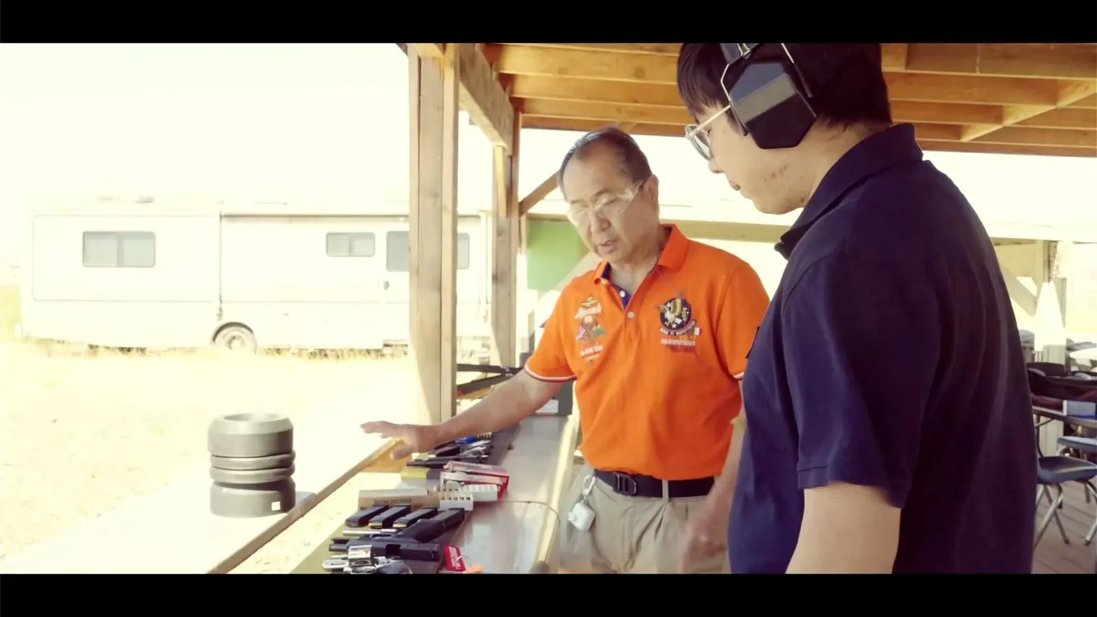 Jimmy Lee lifestyle video at the gun range with authentic shooting demonstration, dynamic cinematography, and professional video production.