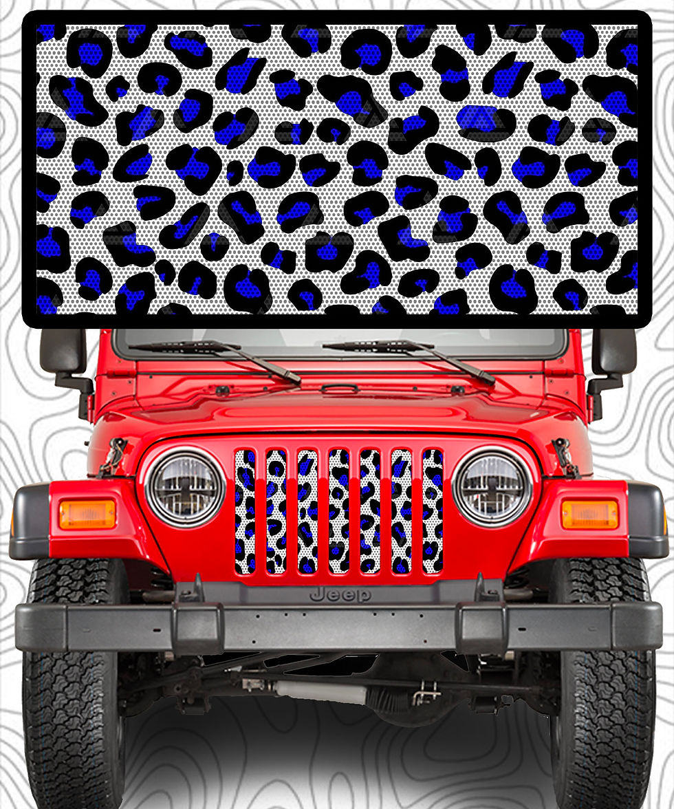 Thumbnail: Black, White and Blue Leopard Print