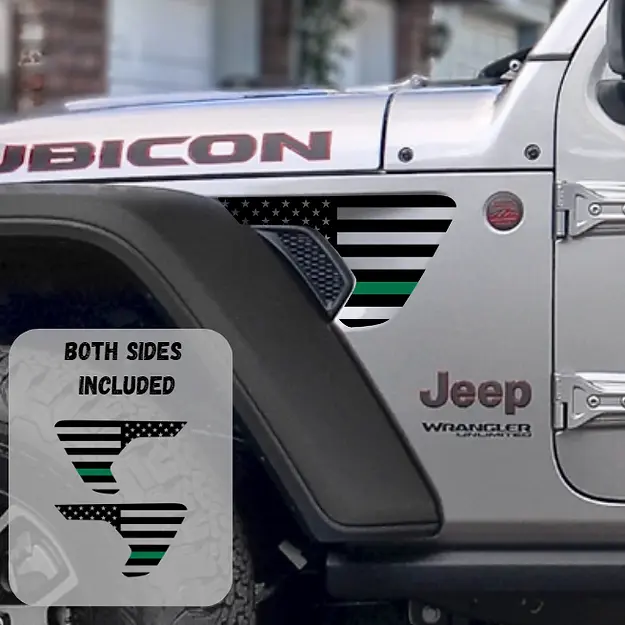 Green Line Flag JL/JT Vent Decal