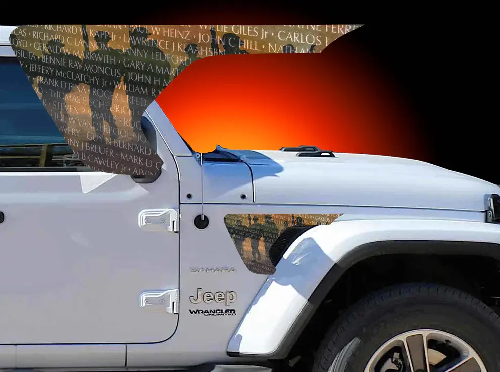 Military-Vietnam Wall Fender Vent Decal