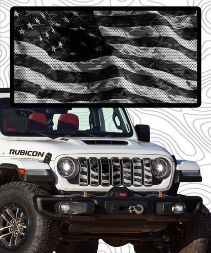 ラングラー【Wrangler】ロゴ鉄製 ディスプレイスタンド Gray Scale USA Flag | ZKD Customs