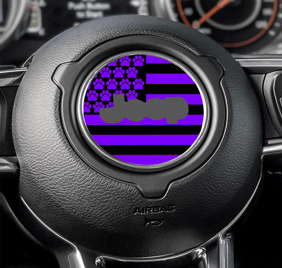 Thumbnail: Steering Wheel Decal DogPaw Flag(Multiple Color Options)