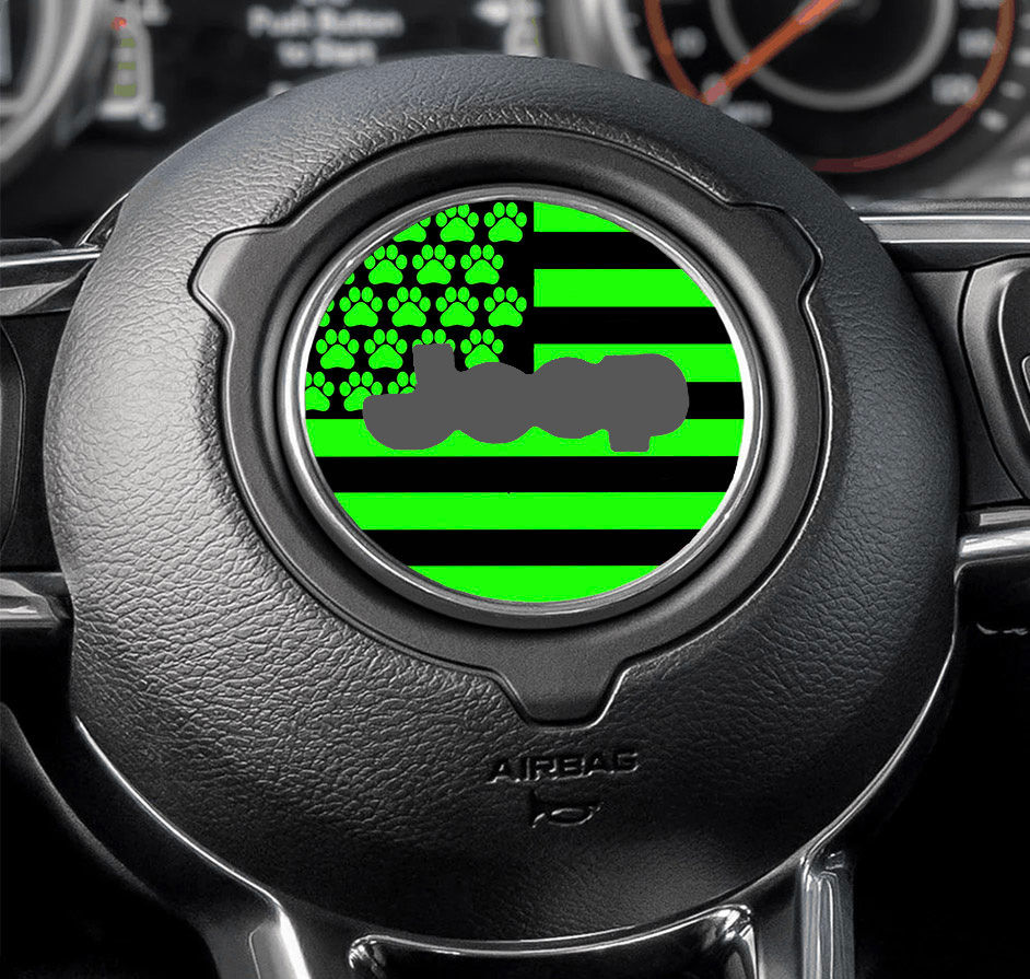 Thumbnail: Steering Wheel Decal DogPaw Flag(Multiple Color Options)