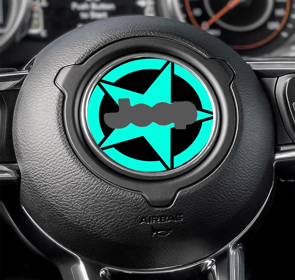 Thumbnail: Steering Wheel Decal Oscar Mike Star(Multiple Color Options)