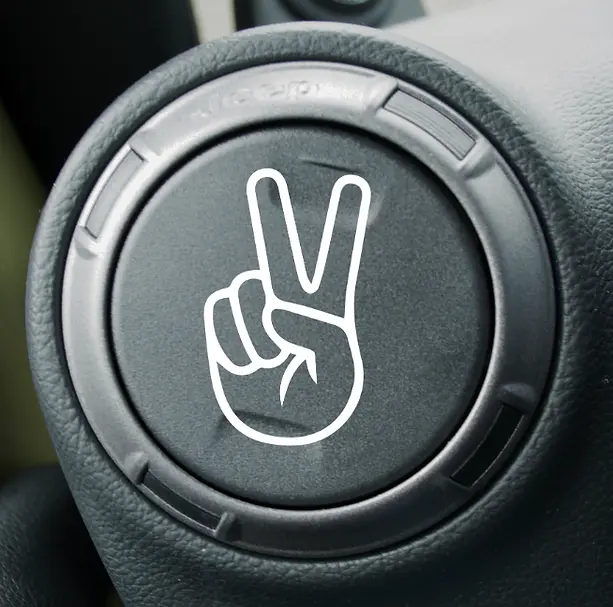 Peace Sign Air Vent Decal(Qty 6)