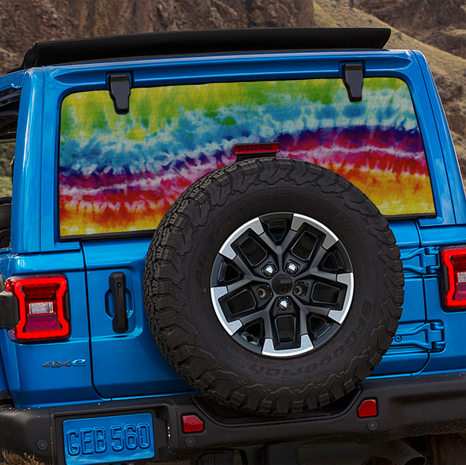 Water Color Tye Dye Rear Window Decal