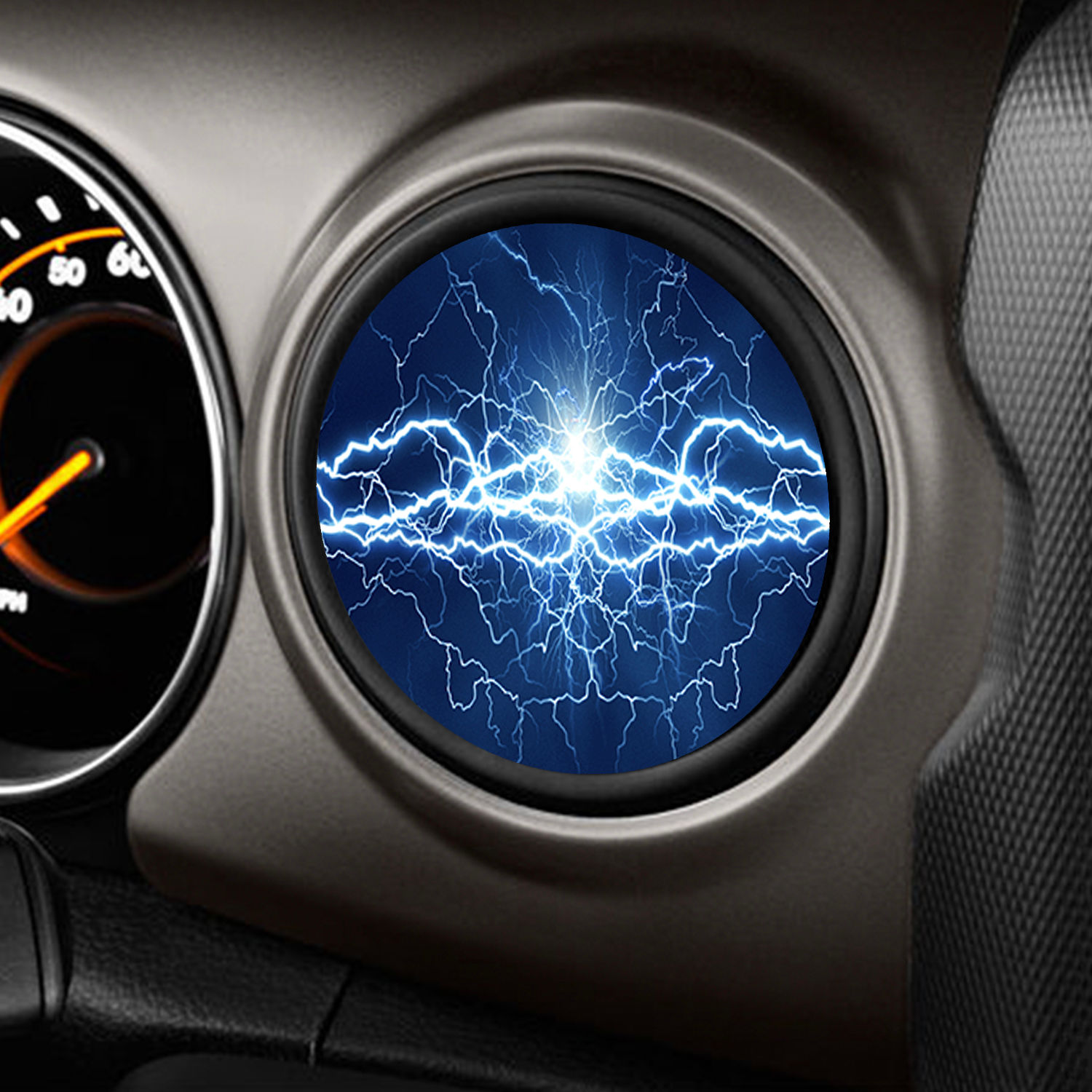 Blue Lightning Interior Vent Decal