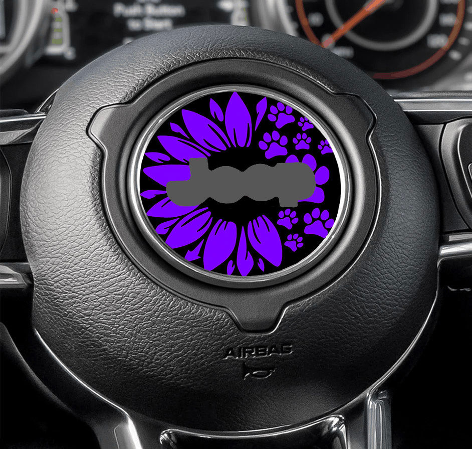 Thumbnail: Steering Wheel Decal Sunflower Paw(Multiple Color Options)