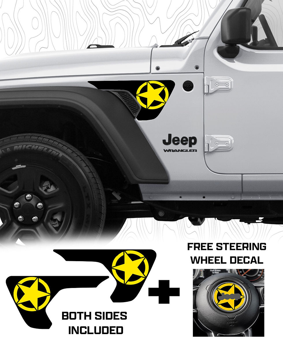 Thumbnail: Yellow OM Fender Vent Decal