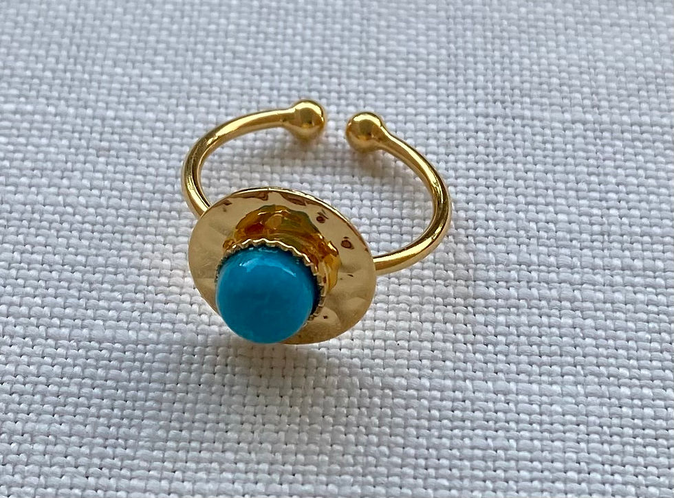 섬네일: Bague cabochon pierre naturelle turquoise