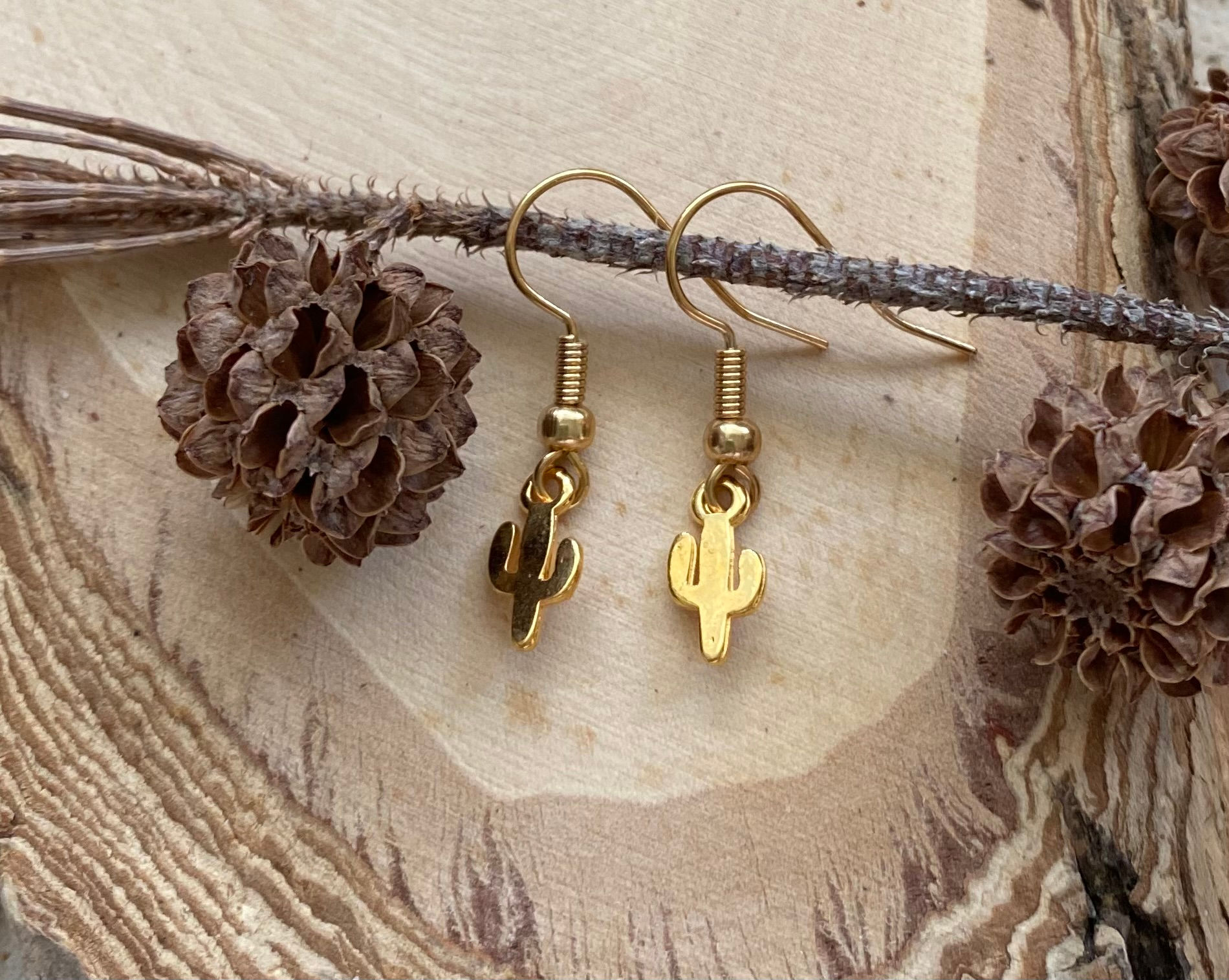 Boucles d'oreilles pendentifs Cactus