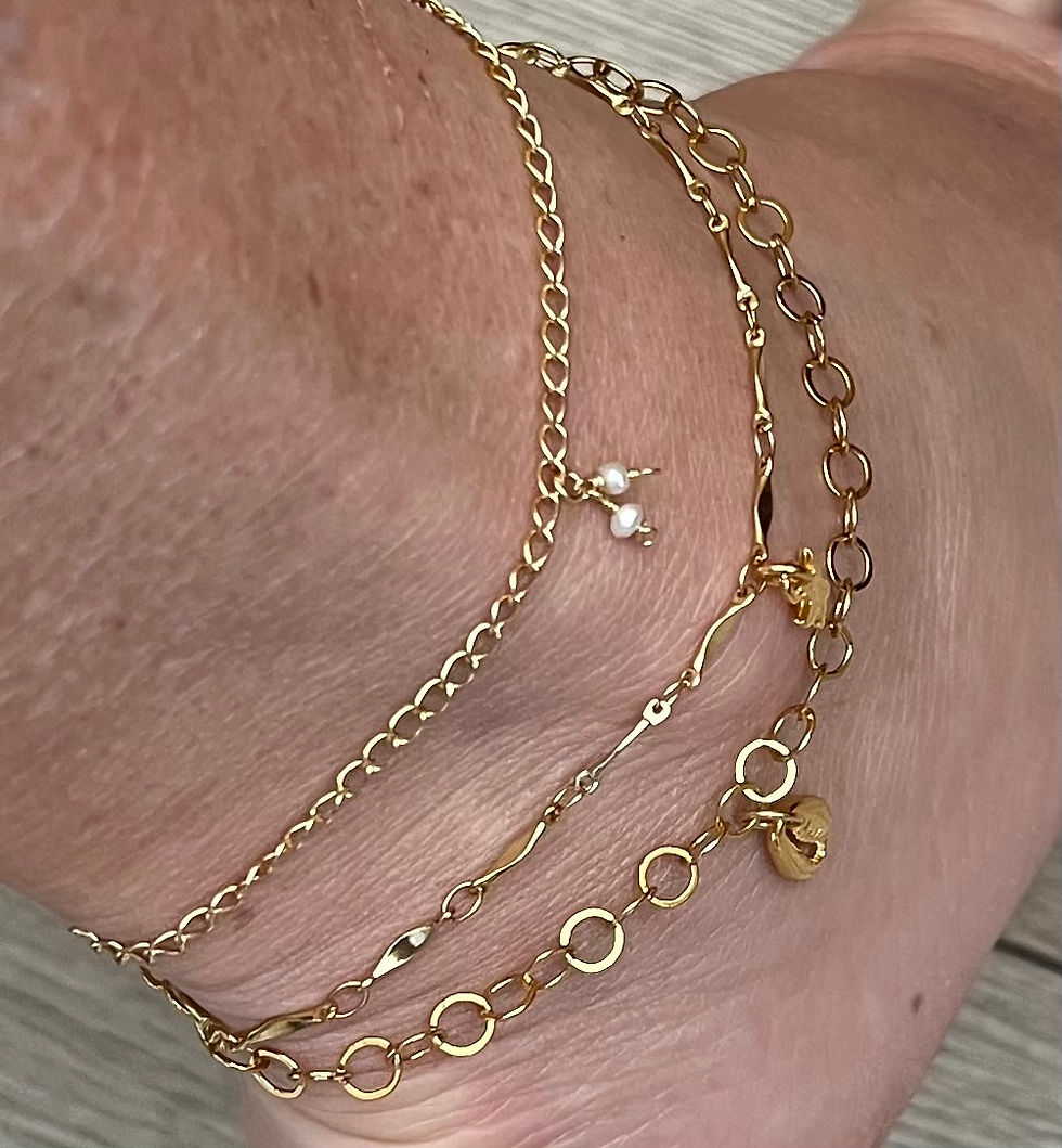 縮圖：Chaine de cheville torsadée étoile de mer pleine