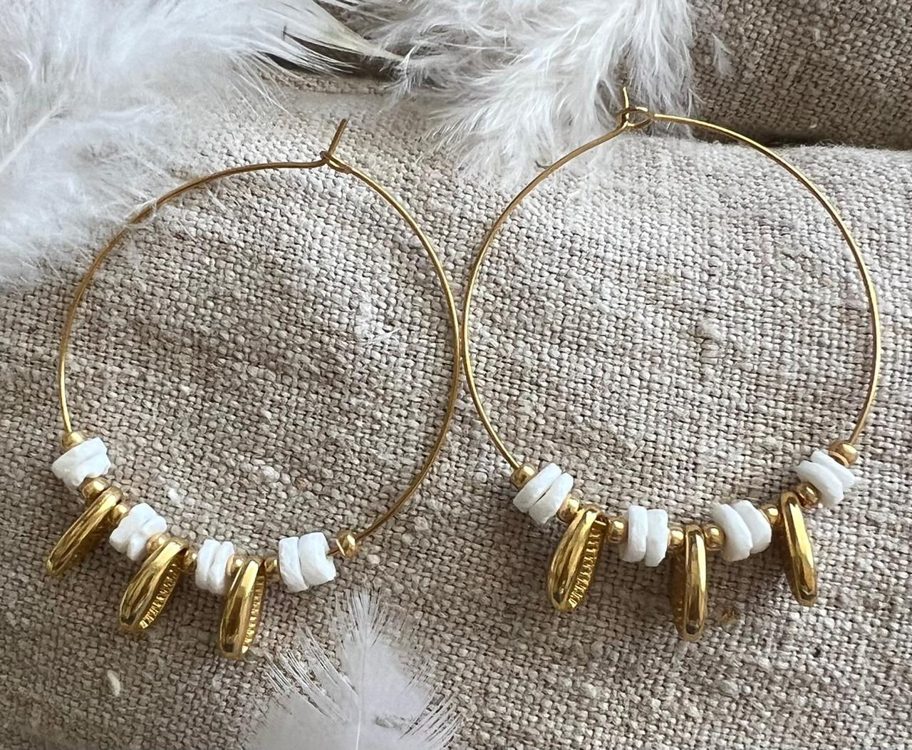 Boucles d'oreilles créoles Laurette