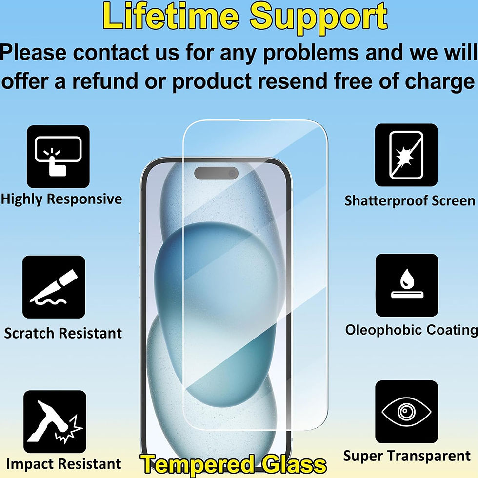 Miniatura: Película de vidro transparente para iPhone 17, 16, 15 Pro Max, protetor de tela