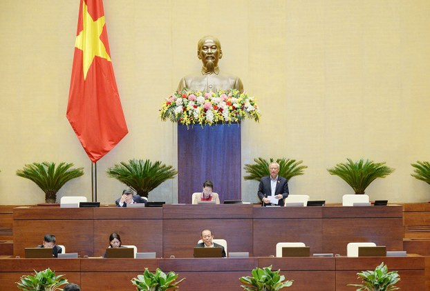 Quang cảnh phiên họp Quốc hội Việt Nam thảo luận về công tác công tác phòng, chống tham nhũng, ngày 26/10/2020.