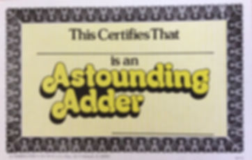 Astounding Adder Certificates