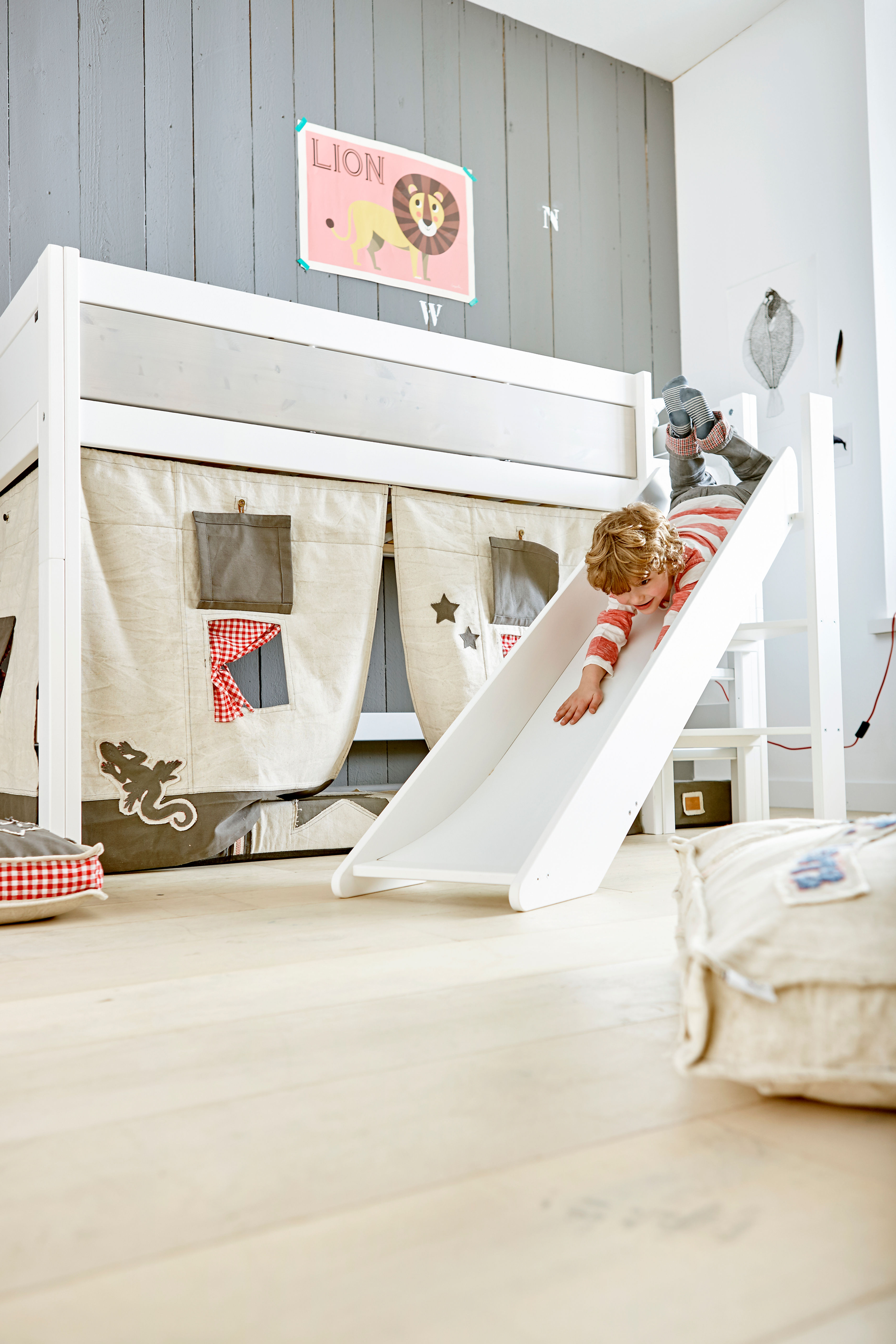 Lifetime Lit enfant Mi-hauteur Tissus