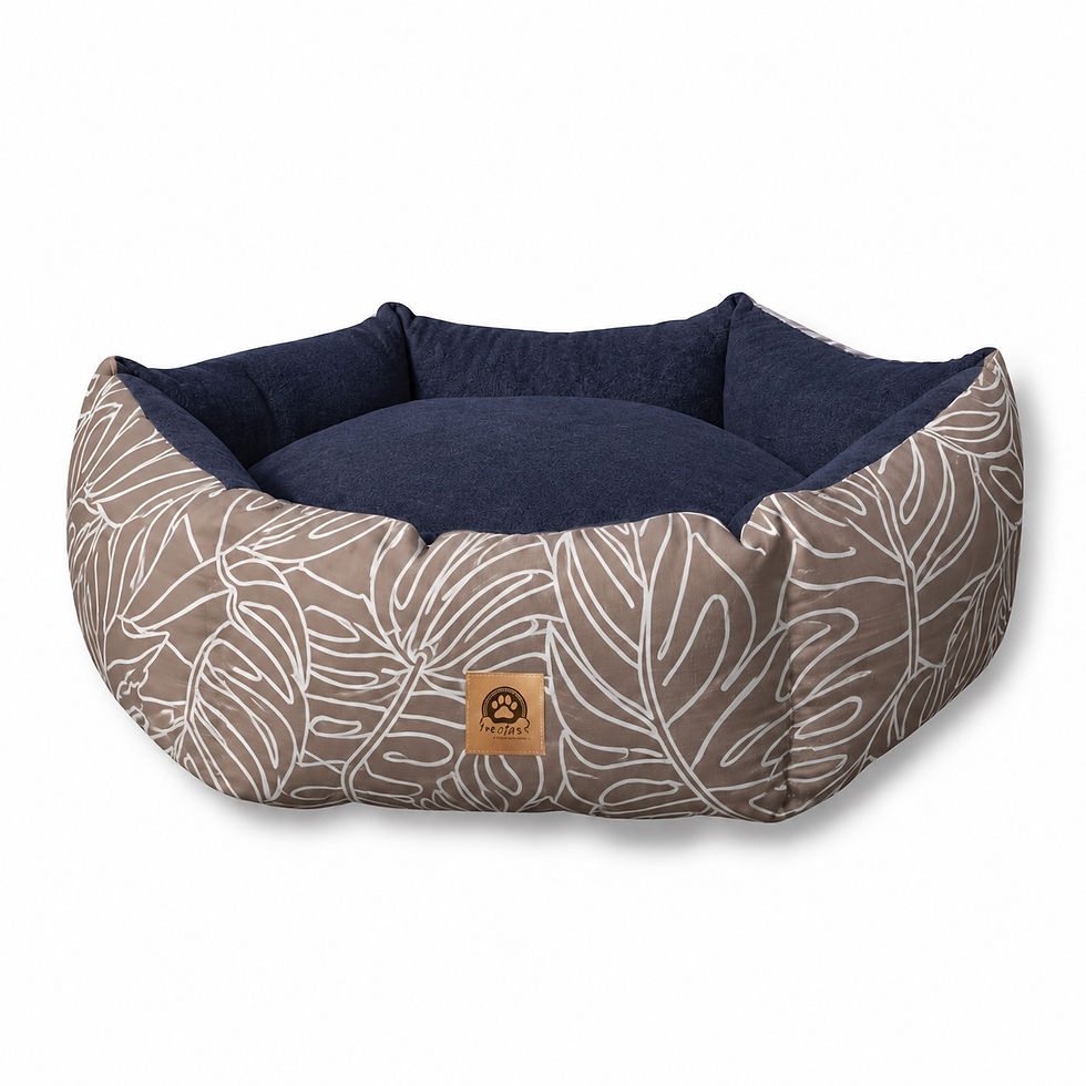 Miniatura: Hexapuff invierno HOJAS MARRONCITO / reversible completa