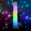 Thumbnail: 7 Inch Glow-in-the-Dark Rainbow Silicone Dildo with Balls