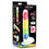 Thumbnail: 7 Inch Glow-in-the-Dark Rainbow Silicone Dildo with Balls