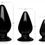 Thumbnail: Triple Cones 3 Piece Anal Plug Set - Black