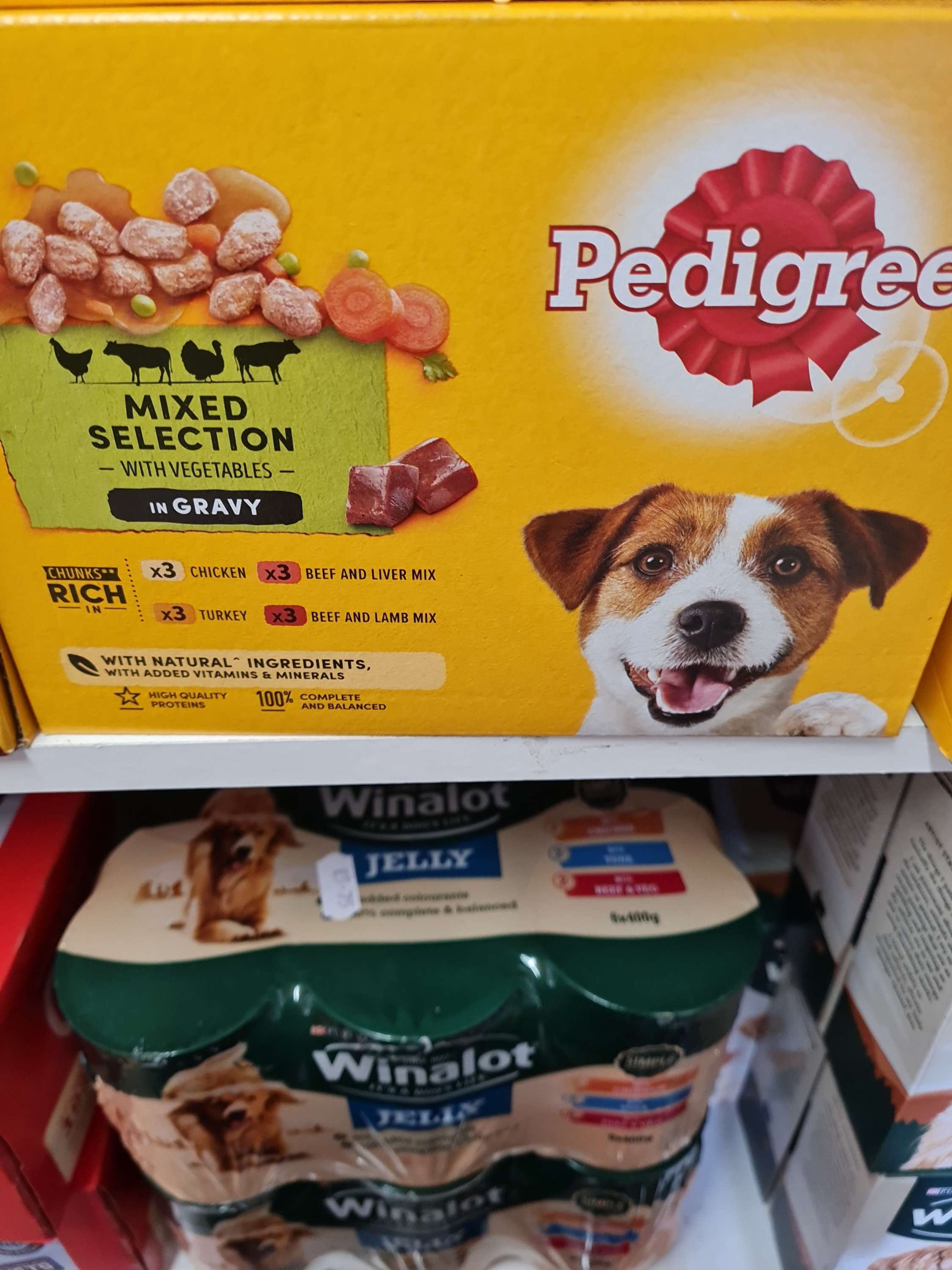 Pedigree mixed selection with veg in gravey x12