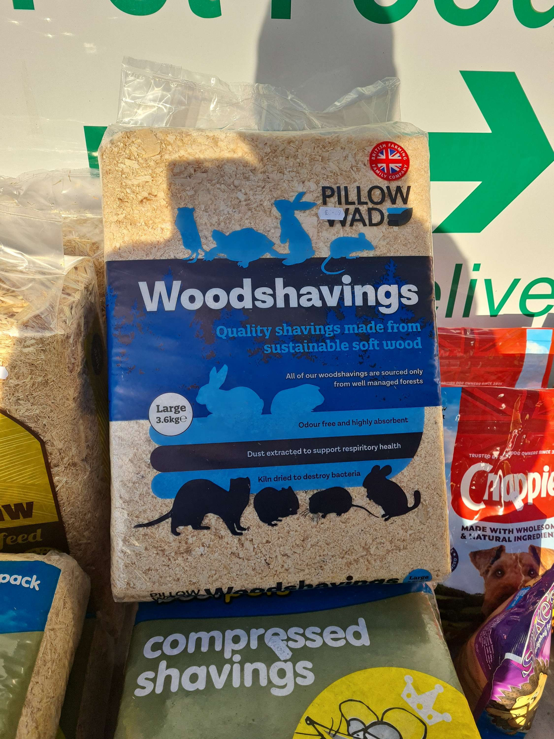 Pillow wad wood shavings 3.6kg