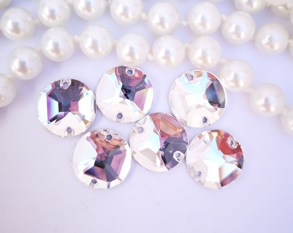 Indexkép: Kör 14 mm swarovski kő, varrható