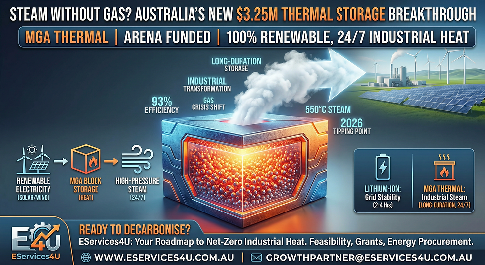 Steam Without Gas? Australia’s New $3.25M Thermal Storage Breakthrough