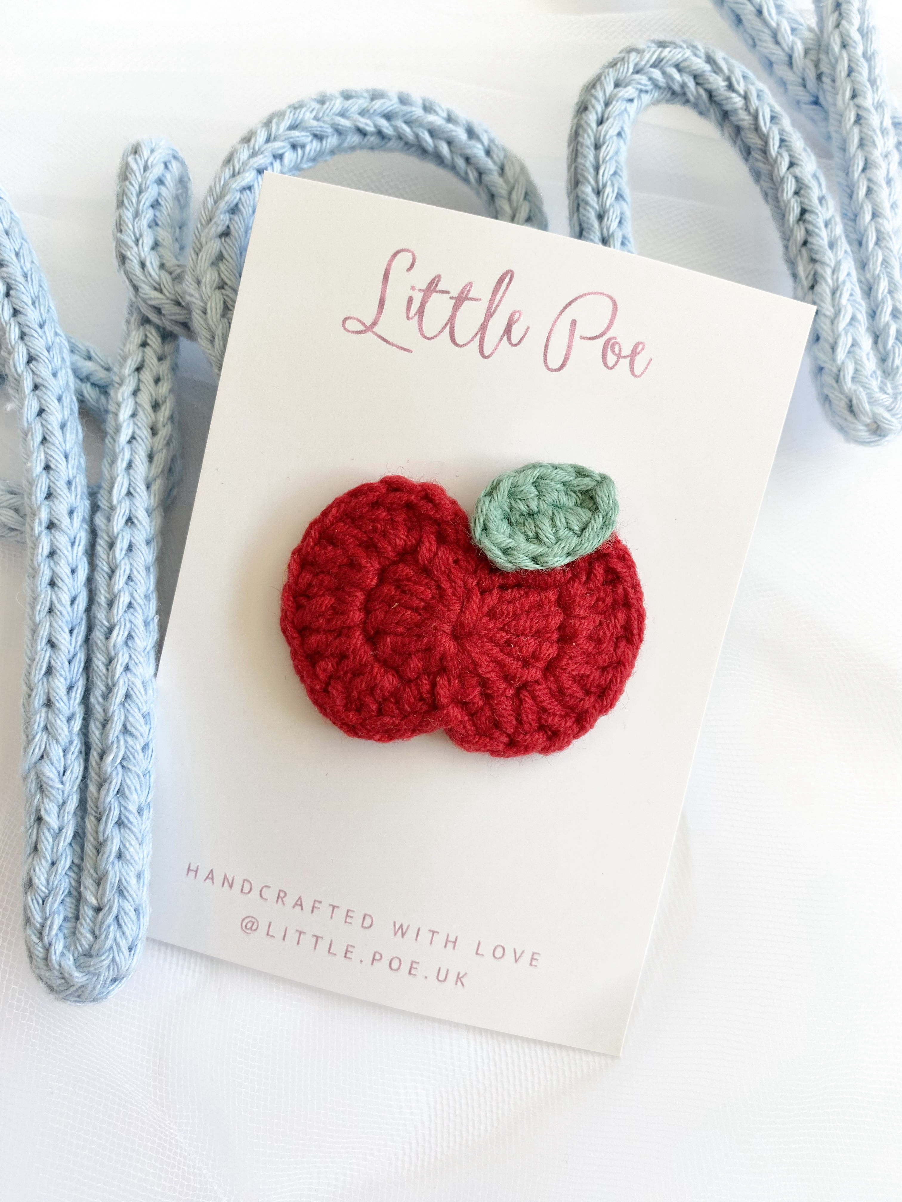 Crochet Apple Clip