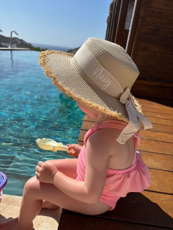 Thumbnail: Personalised Frayed Brim Sun Hat