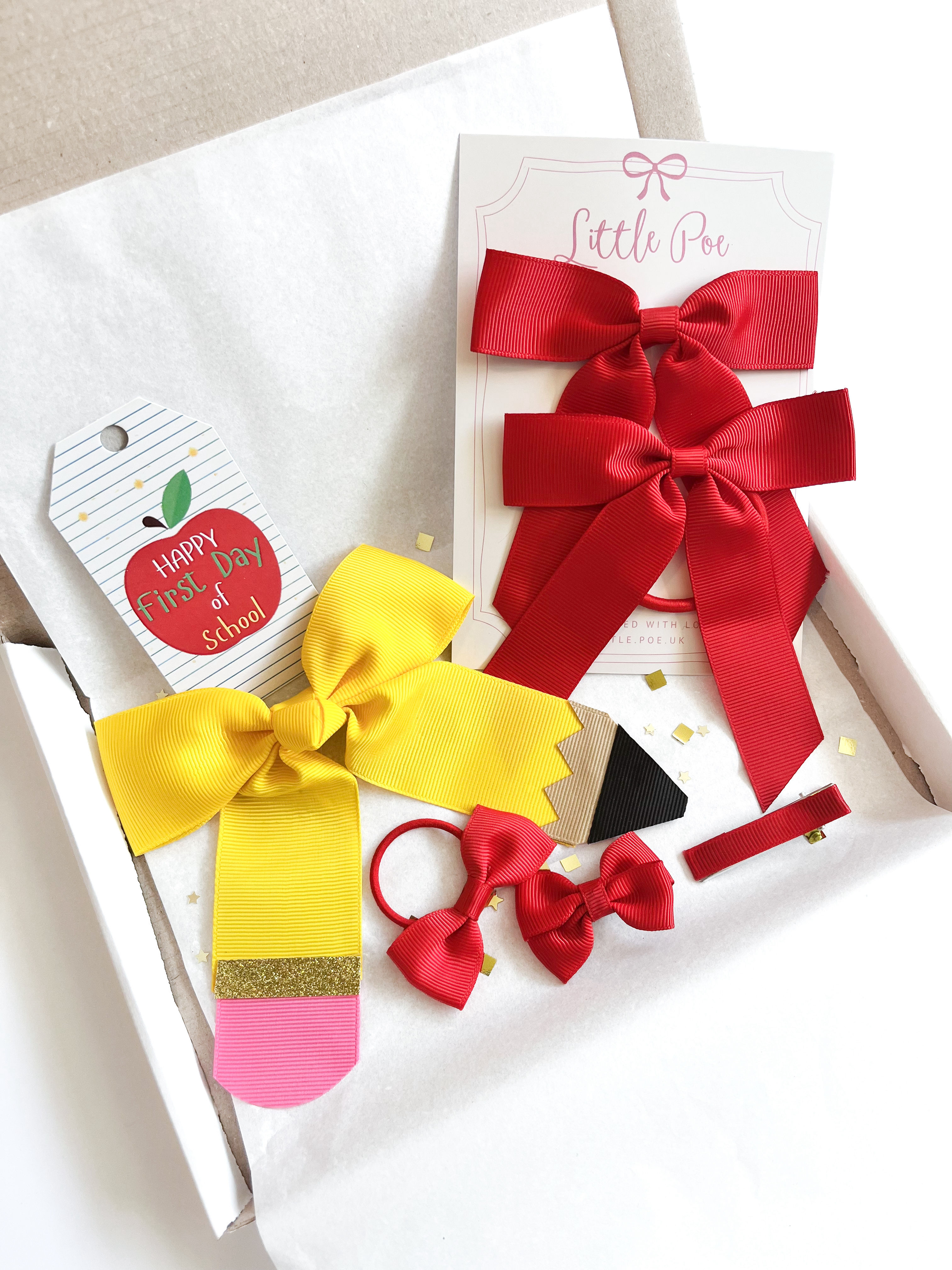 Red Pencil Bow Bundle 