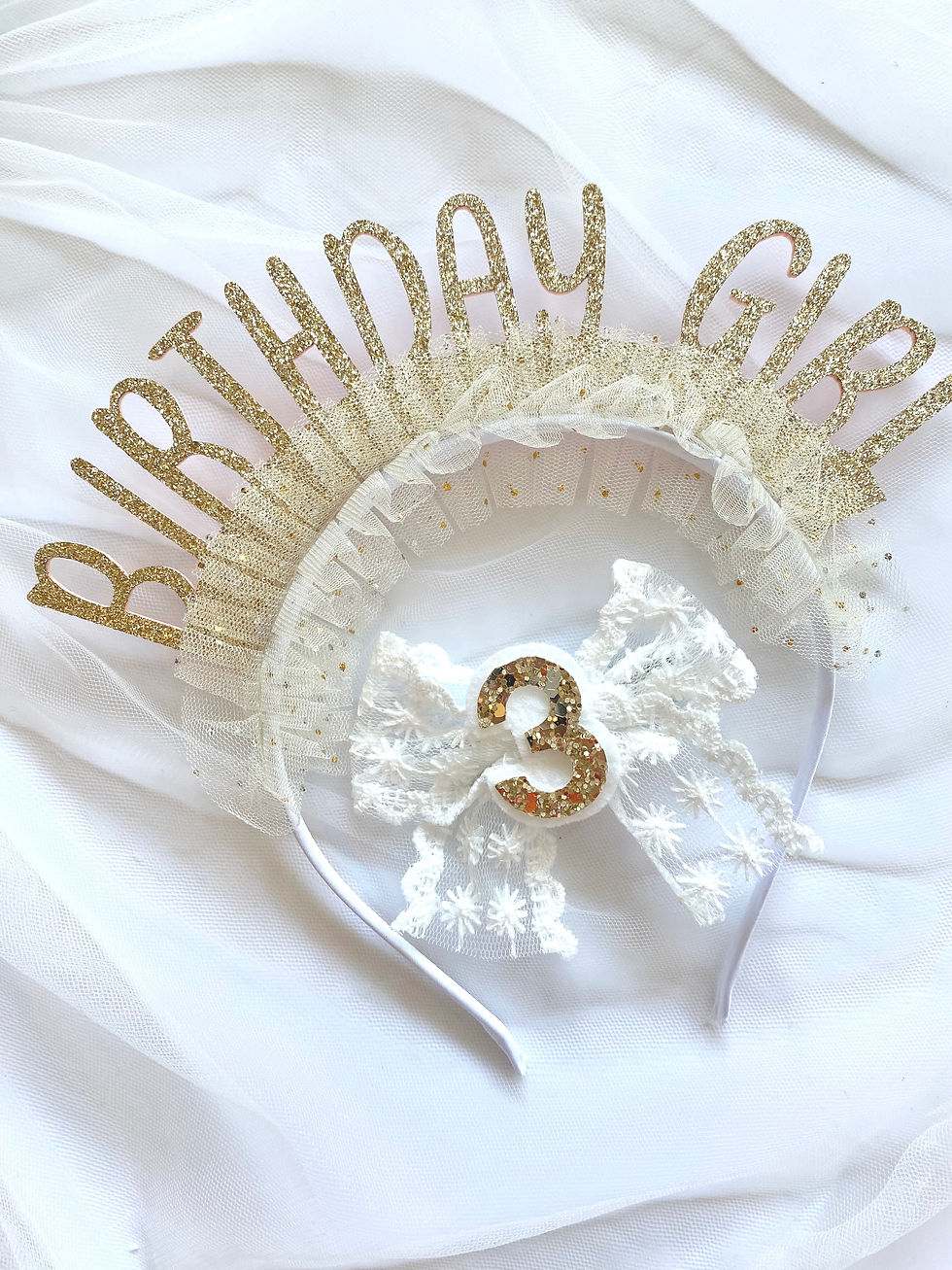 Thumbnail: Gold Birthday Girl Headband 
