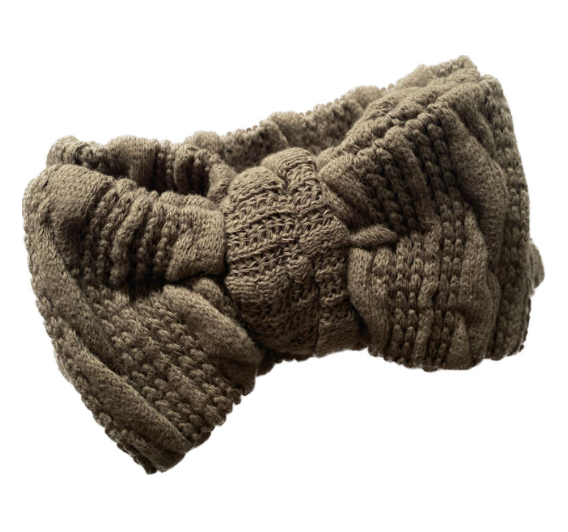 Handmade Khaki Topknot Headband 