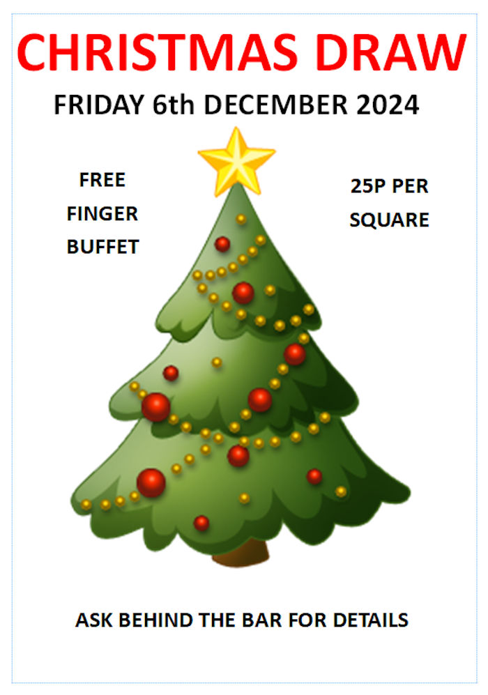 Christmas Draw & Social Night - from 7:00pm