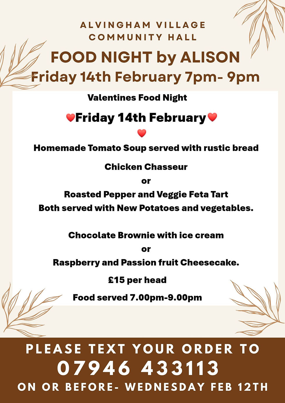 FOOD & Social Night - 7pm - 9pm