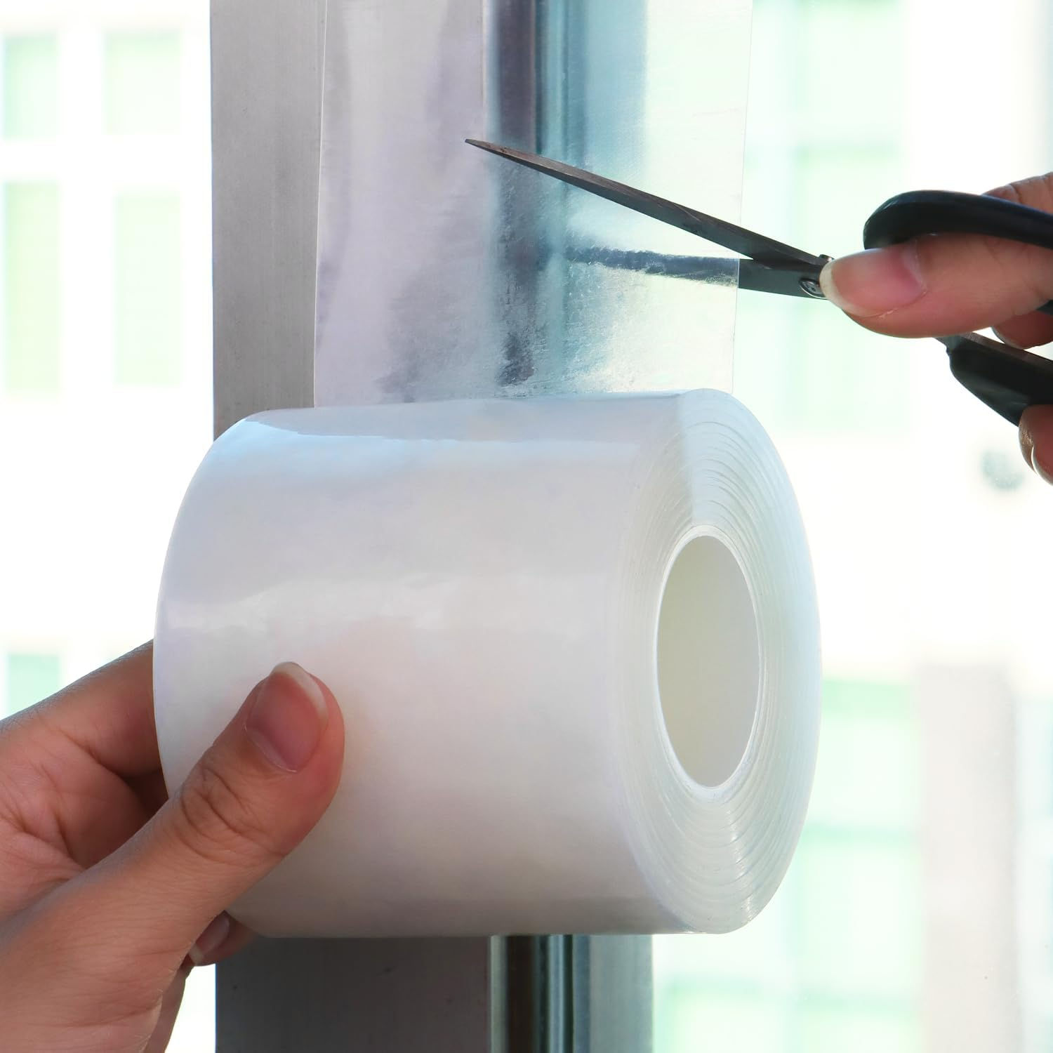 Window Insulation for Winter Weather Sealing Tape Residue Free Clear Window Draf
