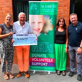 Blooming Great news for the Joshua Tree charity following a large donation from the organisers of the Deganwy Dash.