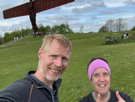 Ben and Sarah celebrated their 26th marathon on Tyneside.