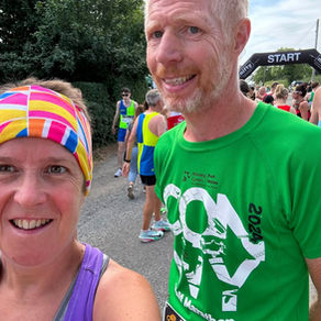 Ben and Sarah tackled the 5 mile and a bit race at Huxley...