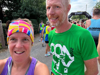 Ben and Sarah tackled the 5 mile and a bit race at Huxley...