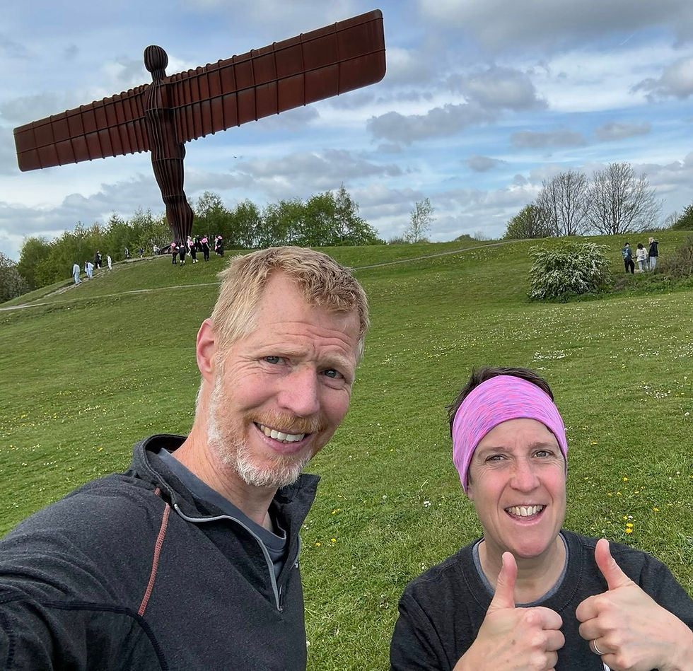 Ben and Sarah celebrated their 26th marathon on Tyneside.