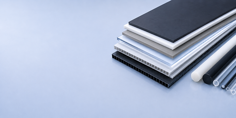 Specialty plastic sheet materials including PVC, polycarbonate and foam PVC