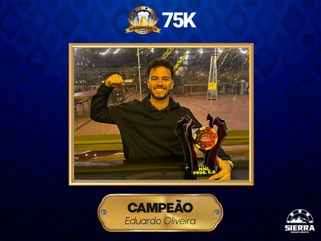 Eduardo Oliveira é campeão do Conexão Poker Bier e leva mais de R$ 20 mil no Bebedouro 356